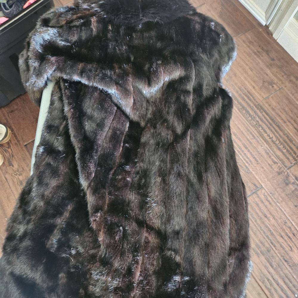 Luxurious Dark Brown Fur Coat
